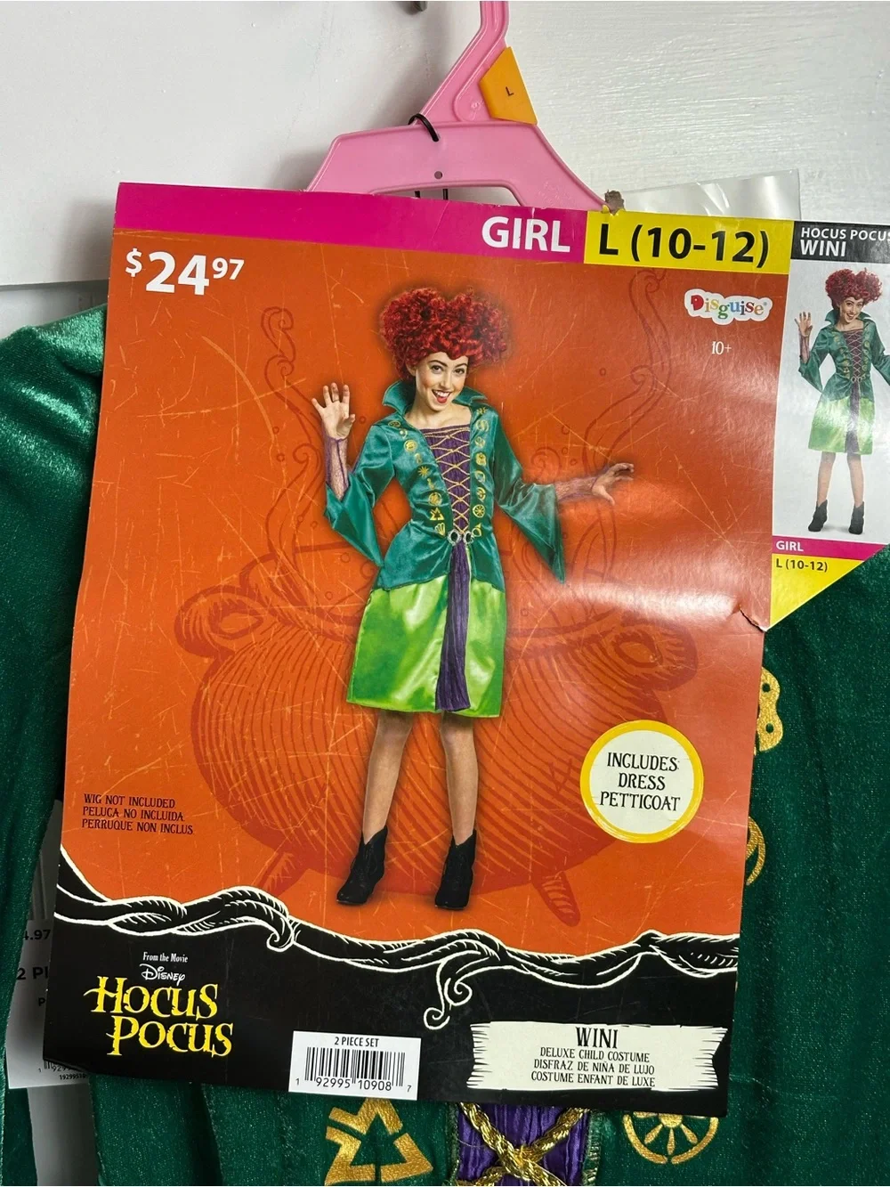 Hocus Pocus Winifred Green Girls Costume - L (10-12)
